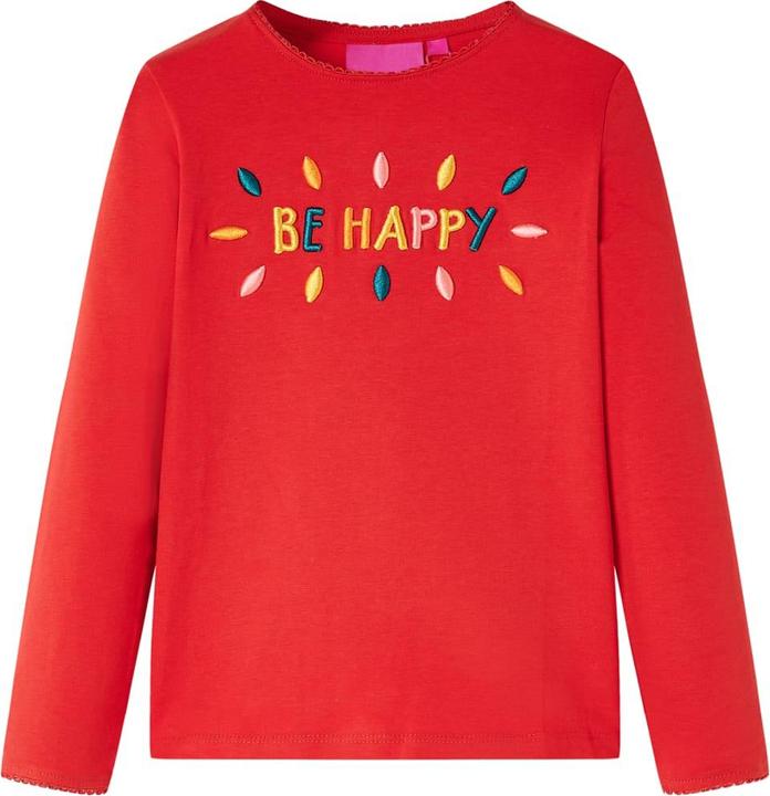 Produktbild VidaXL Kinder-Langarmshirt Rot 140,Material: 95 % Baumwolle. 5 (140)