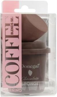 Produktbild Donegal Gąbka do makijażu Morning Coffee - Chocolate z etui (4352) 1szt