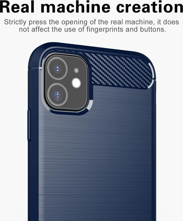 Produktbild Cadorabo TPU Ultra Slim carbon edelstahl Kombi Cover (Apple iPhone 11)
