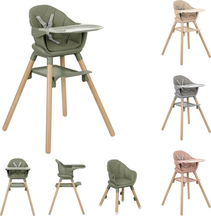 Produktbild Kikkaboo Kinderhochstuhl Woody 2 in 1 (Hochstuhl)