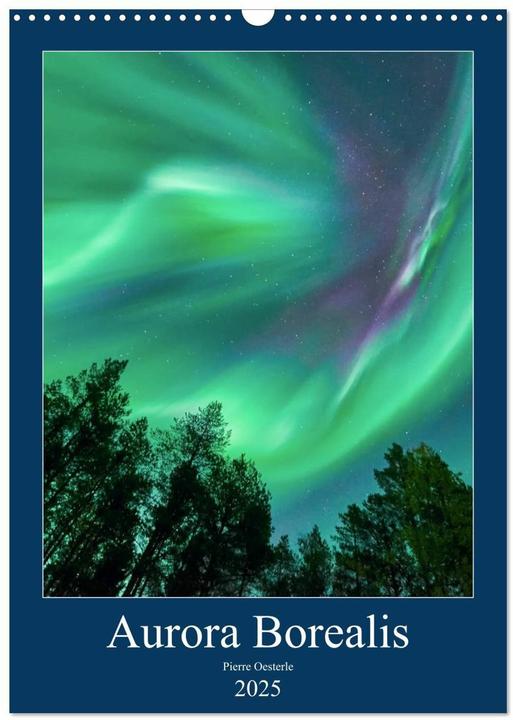 Aurora Borealis en Scandinavie (Calendrier mural 2025 DIN A3 horizontal), calendrier m (A3, Francese)