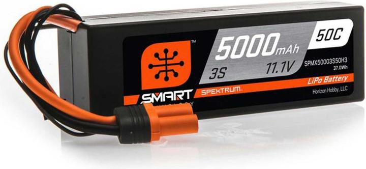 Produktbild Spektrum 5000mAh 3S 11.1V 50C Smart LiPo Hardcase IC3 (11.10 V, 5000 mAh)