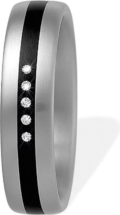 Produktbild Xen Bandring Keramik schwarz mit Brillanten 0,025 ct. TW/VS (51)