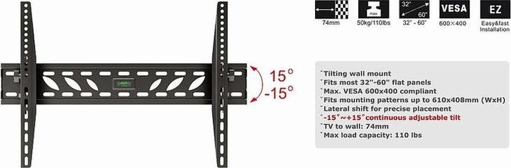 Actual product image Opticum Wall holder AX Strong Prima (Wall, 60", 50 kg)
