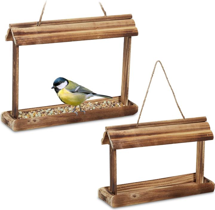 Actual product image Relaxdays 2x bird feeder