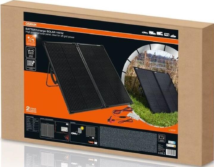 Image du produit Osram BATTERYcharge SOLAR 100W Monokristallines Solarmodul 100 W 12 V, 5 V (100 W, 8.38 kg)