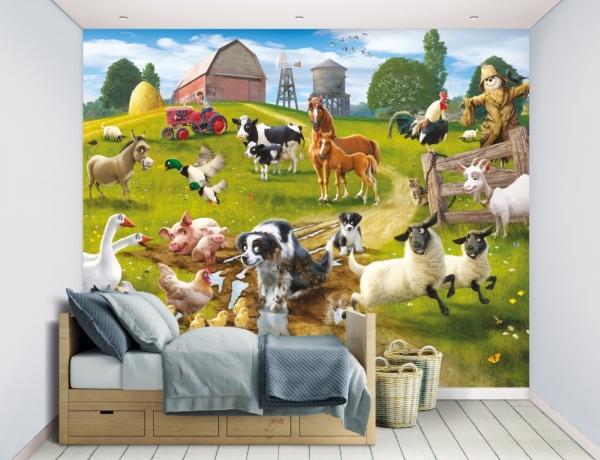 Actual product image Walltastic Bondegårds sjov tapet 243 x 305 cm