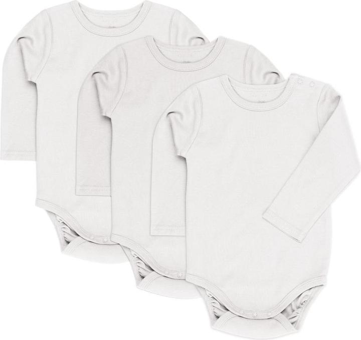 La Loona LaLoona Baby-Bodys & Wickelbodys Body Langarm 3er Pack - Weiss -