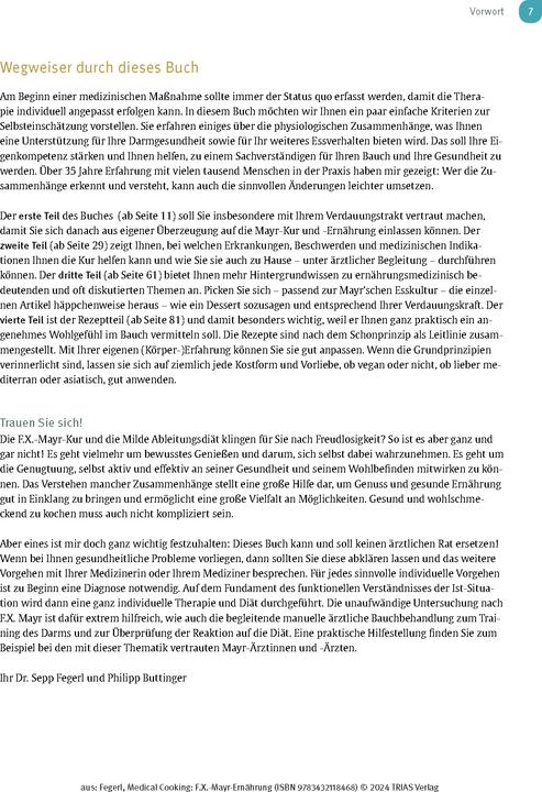 Image du produit Medical Cooking: F.X. Mayr-Ernährung (Allemand, Sepp Fegerl, Philipp Buttinger, 2024)