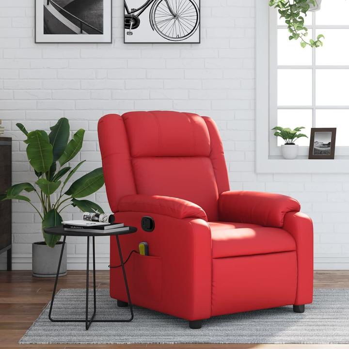 Productafbeelding VidaXL Massagefauteuil TV-fauteuil Relaxfauteuil Relaxfauteuil Rood kunstleer