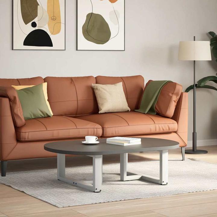 Produktbild VidaXL Couchtischbeine T-Form 2 Stk. Weiss 70x25x(30-31) cm Stahl Tischbein