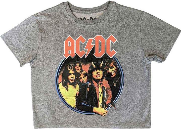 AC/DC Highway To Hell Circle Crop Top (Girlie)