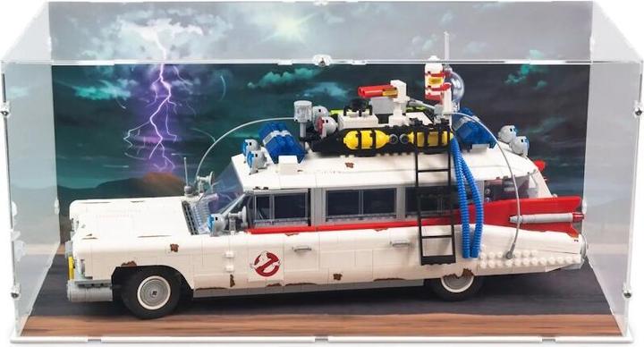 Image du produit iDisplayit Présentoir en acrylique pour LEGO® 10274 Ghostbusters Ecto 1 (avec image de sol et d'arrière-plan)