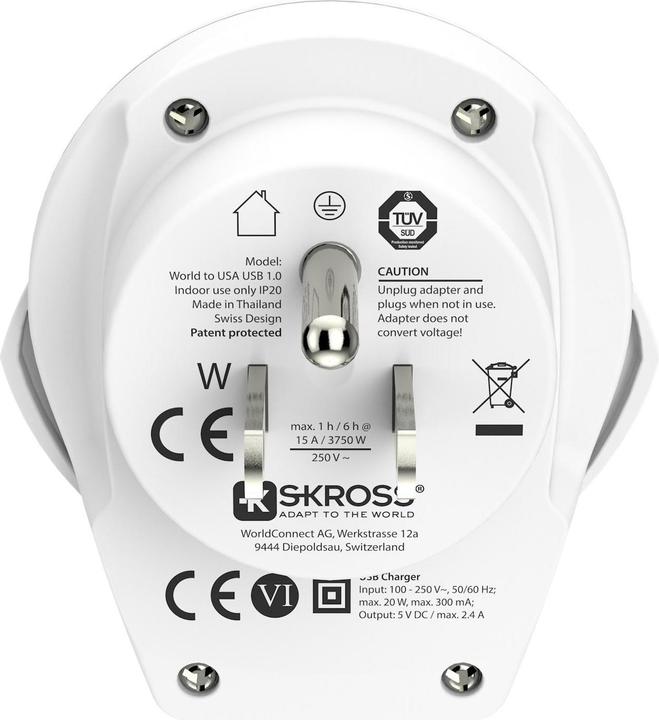 Image du produit Skross World to USA avec USB