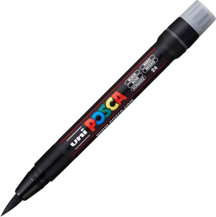Actual product image Posca Brush tip marker (Black, 10 mm, 1 x)