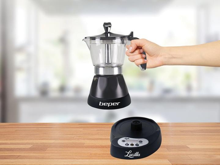 Immagine prodotto Beper BC.041N- macchina da caffè espresso elettrica- 3 bicchieri da caffè