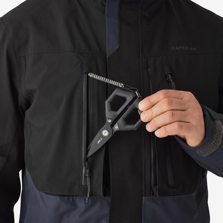 Actual product image Caperlan Fishing jacket FJ 500 WPF waterproof men grey/black (L)