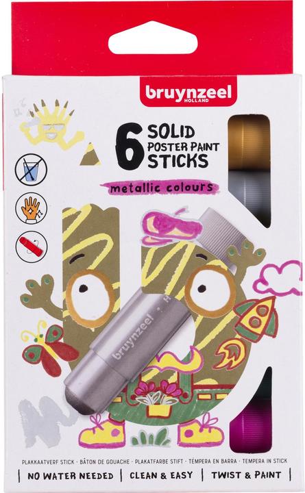 Immagine prodotto Bruynzeel Gouache Sticks Metallic, 6 pezzi. (Multicolore, 6 x)