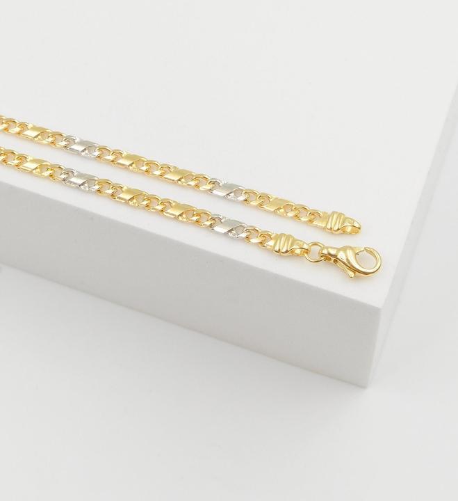 Image du produit Muau Chaîne de 8 (750, Or blanc, Or jaune 18 carats, 50 cm)