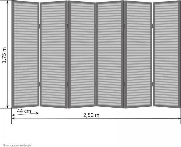 Actual product image Homestyle4u 6-panel wooden screen bamboo brown