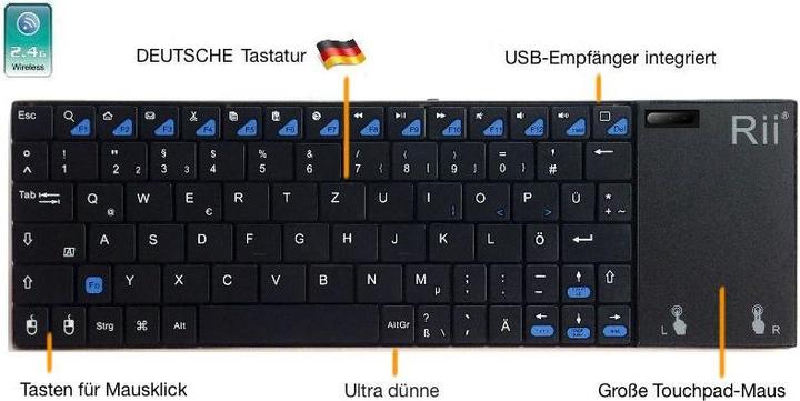 Image du produit Rii K12+ (DE, Sans fil)