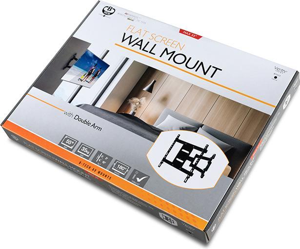 Immagine prodotto b-tech VENTRY - Supporto universale a parete per schermo piatto ultra-sottile con, W126325181 (Supporto a (Muro, 55", 35 kg)
