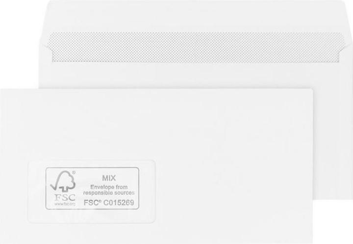 Produktbild Mailmedia Haftklebeumschläge weiss, Ausführung: DIN lang (110 x 220 mm, 500 x)