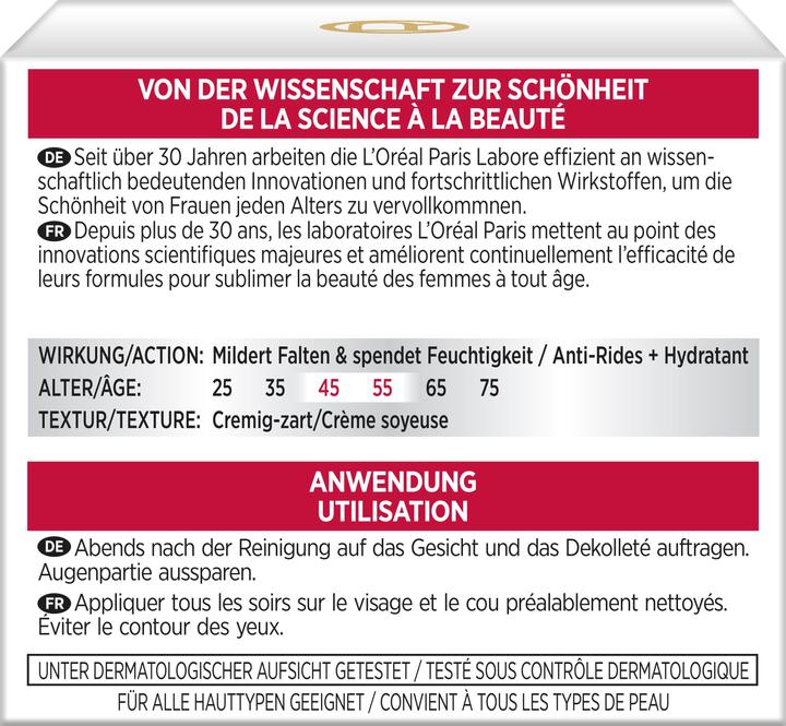 Nutritional values and ingredients L'Oréal Paris Anti-wrinkle expert Retino-Peptide (50 ml, Day cream)