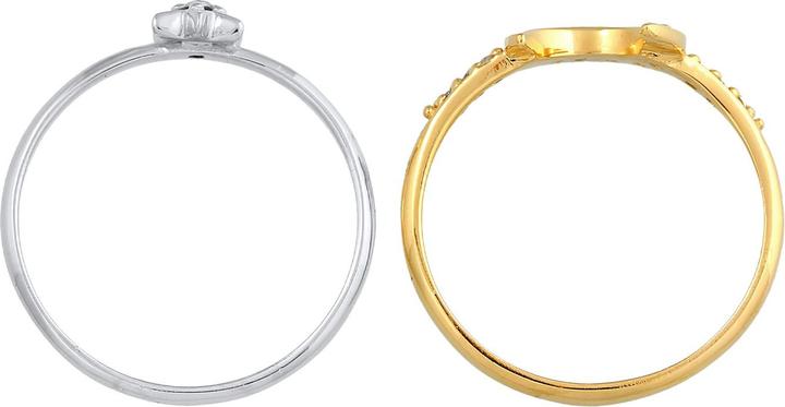 Actual product image Elli Astro, Crescent, Ring Set, Stars (52, 925 Silver)