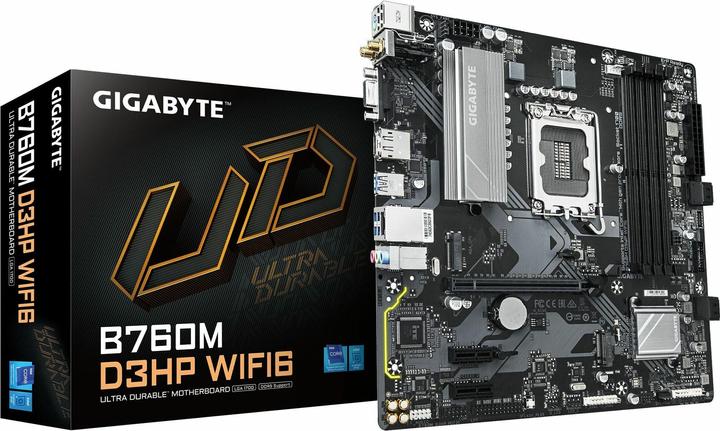Image du produit Gigabyte MB B760 S1700 MATX B760M D3HP WIFI6 1.0 (LGA 1700, Intel B760, mATX)