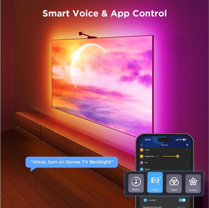 Produktbild Govee Envisual TV Backlight (Mehrfarbig, 360 cm, Indoor)