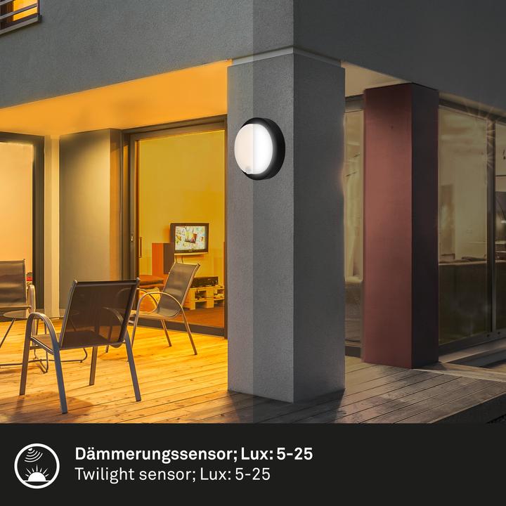 Image du produit Briloner Applique murale d'extérieur LED rechargeable,capteur,noir,LED/4W (700 lm, IP44)