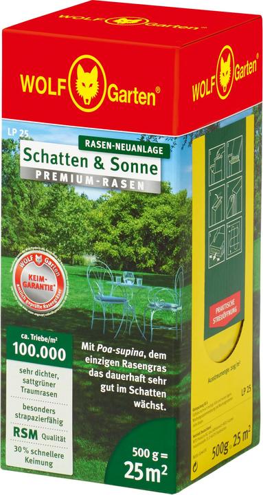 Image du produit Wolf-Garten Pelouse de qualité ombre & soleil LP25 (Graines de plantes)