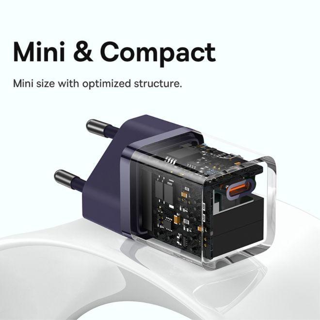 Actual product image Baseus Mini wall charger GaN5 30W (purple) (30 W)