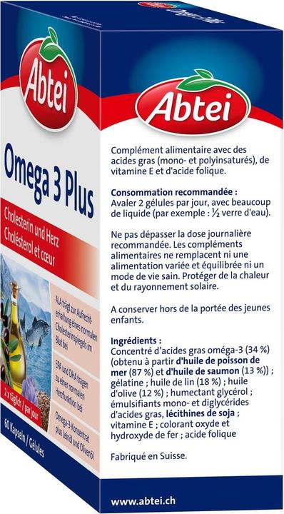 Produktbild Abtei Omega 3 Plus Kaps 60 Stk (60 Stück, Kapseln, 500 g)