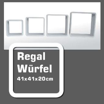 Produktbild Safe Regal-Würfel weiss, m. Wandaufhängung