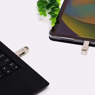 Actual product image HP 256GB x206c OTG Type-C Metal Flash Drive (256 GB, USB-C, USB 3.2)