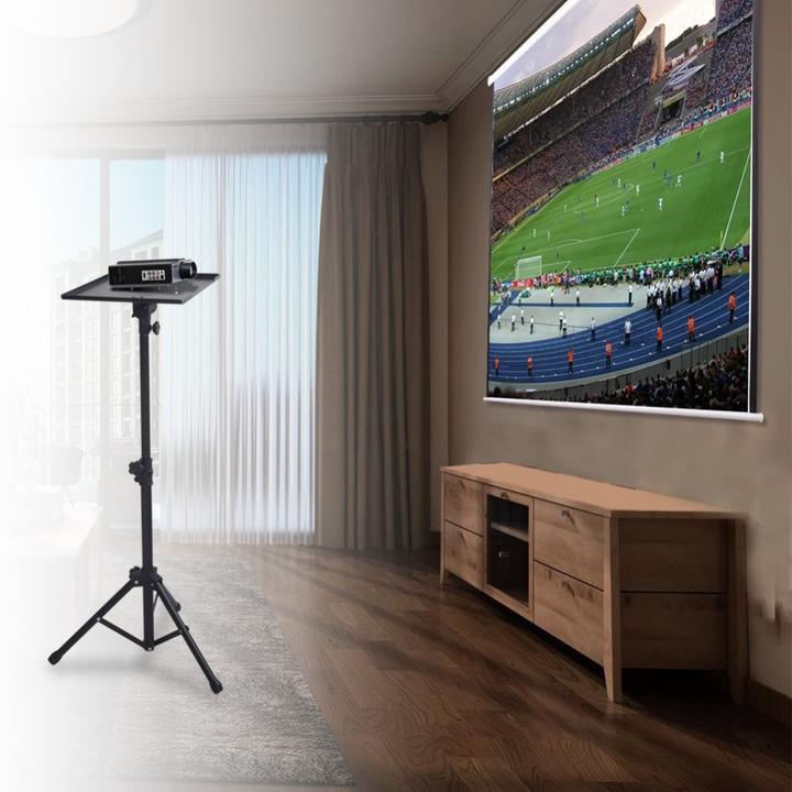 Produktbild Techly tripod for notebook or projector black height adjustable 70-120cm shelf 40x30cm load max. 8kg