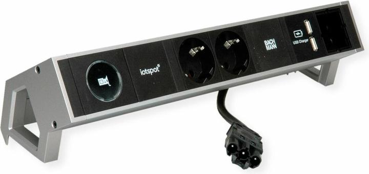 Actual product image Bachmann DESK2 1xIOTspot 2xCEE7/3 USB Charger 1xABD 0.2m GST18 (3 x, CEE 7/3, 0.20 m)