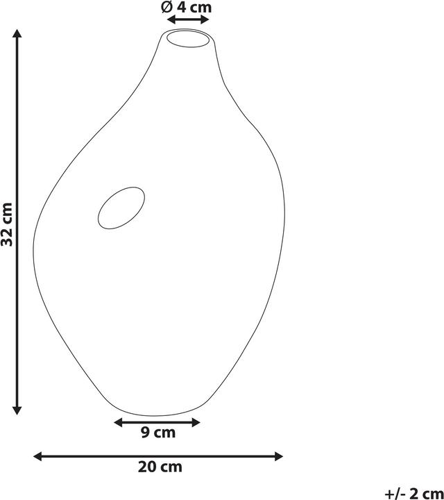 Image du produit Beliani Vase en porcelaine blanc 32 cm KOMOTINI (1 x)