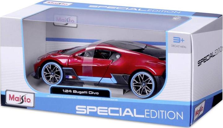 Actual product image Maisto Bugatti Divo 1/24 red
