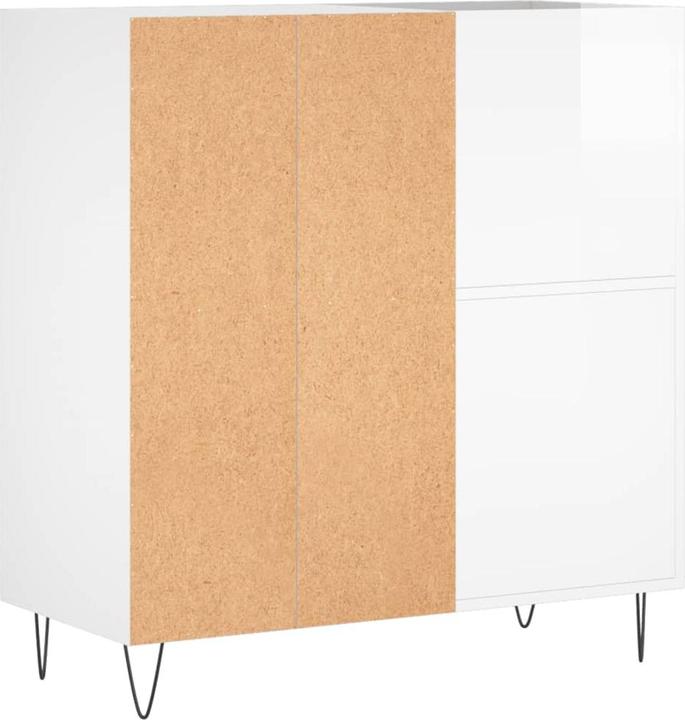 Produktbild VidaXL Plattenschrank Hochglanz-Weiss 84,5x38x89 cm