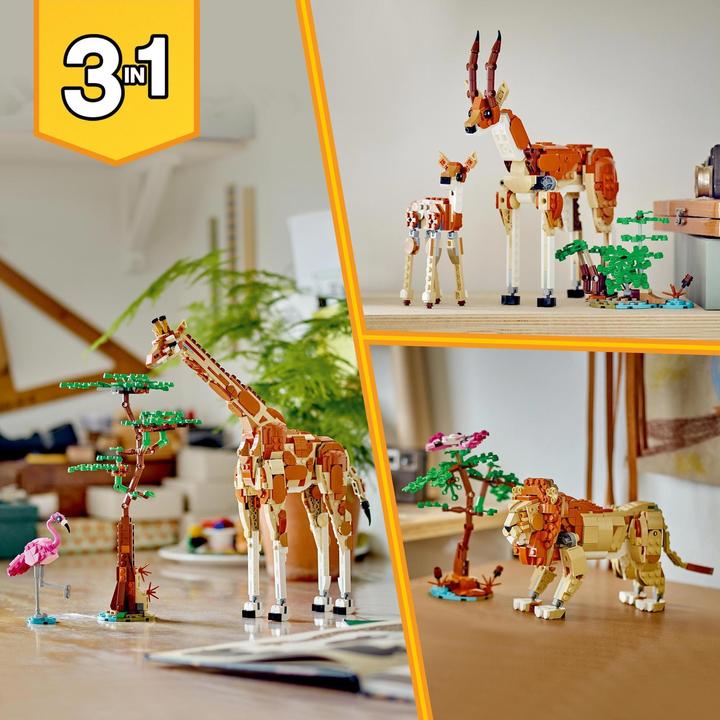 Immagine prodotto LEGO Safari con gli animali (31150, LEGO Creator 3-in-1)