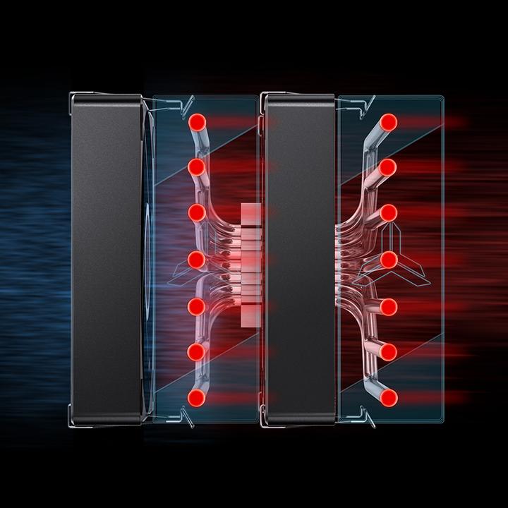 Immagine prodotto Jonsbo Raffreddatore CPU CR-3000 Dual Tower, ARGB - 2x 120 mm, nero