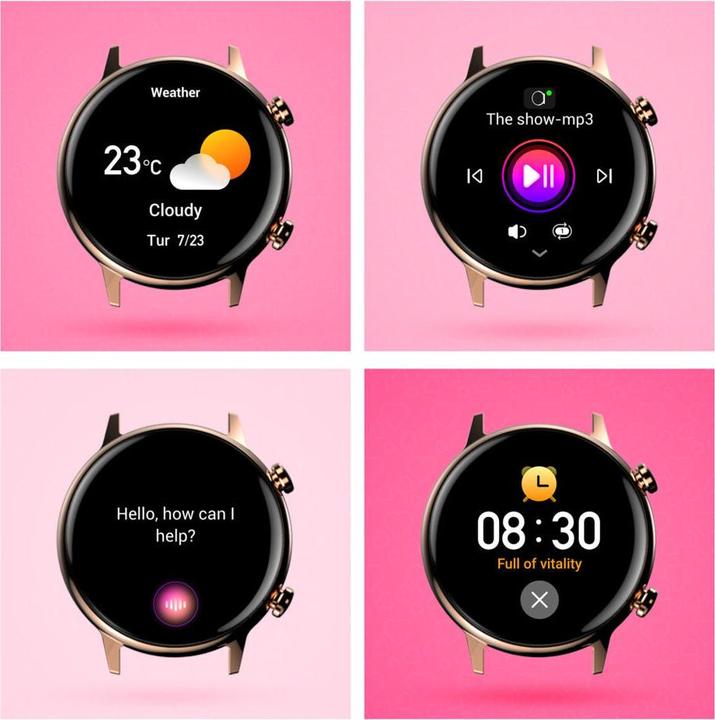 Actual product image Manta Smartwatch damski Alexa Mini biały (39 mm)
