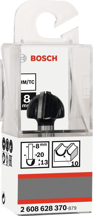 Actual product image Bosch Professional Zubehör Chamfer milling cutter, 8 mm, R1 10 mm, D 20 mm, L 12.4 mm, G 46 mm