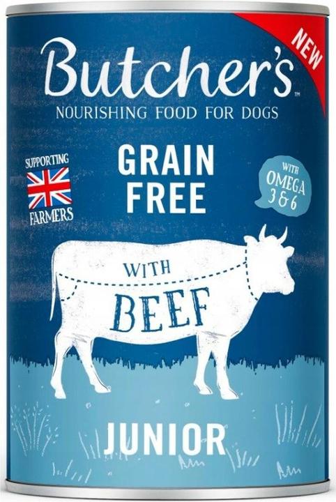 Produktbild Butcher's Original Junior Beef Jelly - Nassfutter für Hunde - 400g (Junior, 1 Stk., 400 g)