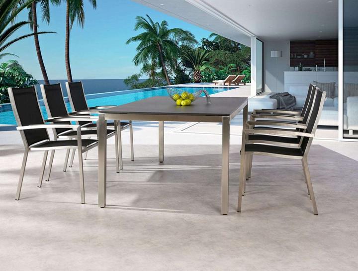 Produktbild Best 7-tlg. Stapelsessel Marbella+Tisch 210x100cm (210 cm)