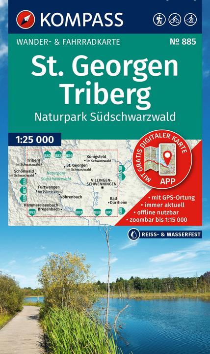 Actual product image Wanderkarte 885 St. Georgen, Triberg, Naturpark Südschwarzwald 1:25.000