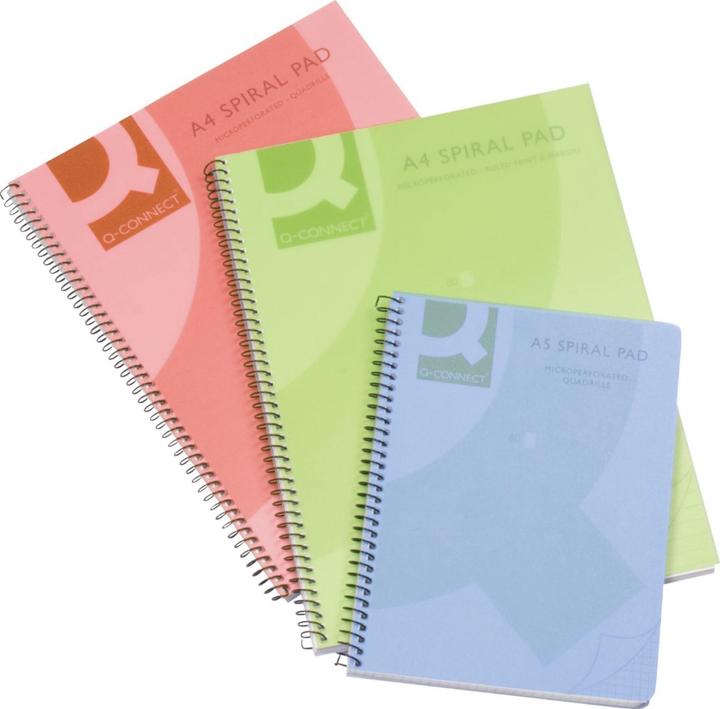 Actual product image Q-Connect Spiral magazine (A4, Checked, Hardcover)